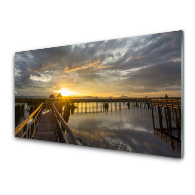 Üvegfotó Híd a tengeren Építészet