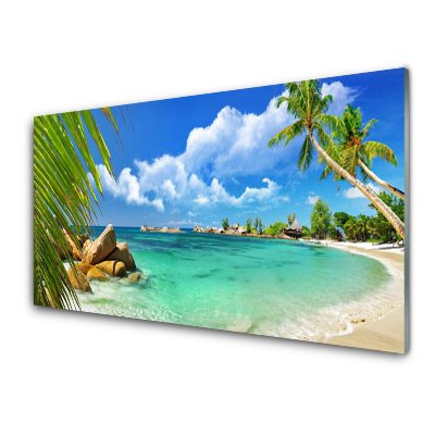 Üvegfotó Kilátás a paradicsomi strandra