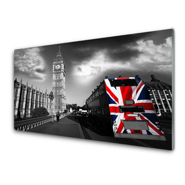 Üvegfotó A fekete-fehér London városa