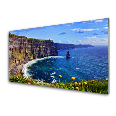 Egyedi Üvegkép Tenger és sziklák