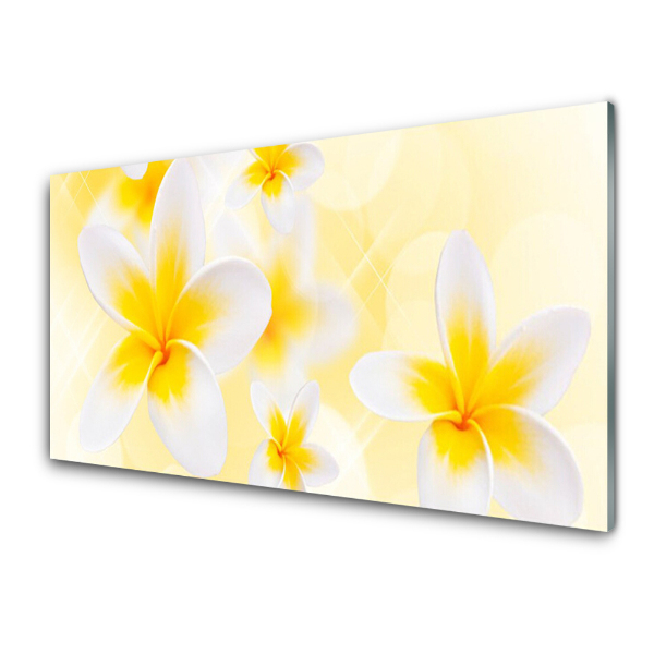 Üvegkép Falra Sárga Plumeria virágok
