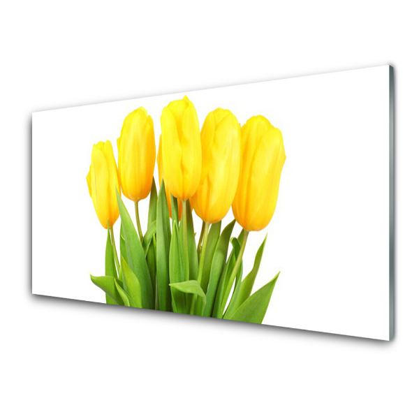 Üvegkép Falra Tulipán virágok növény