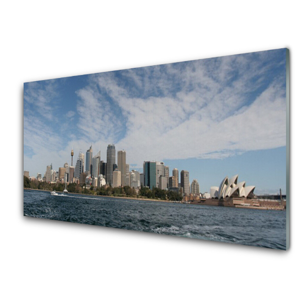 Üvegkép Falra Város a tenger mellett Sydney