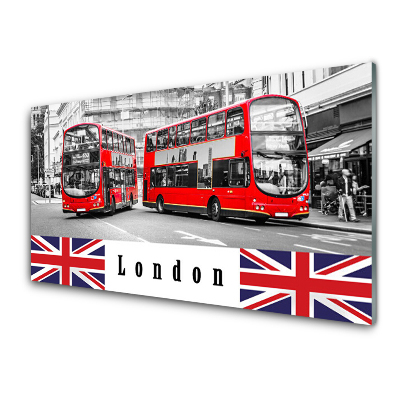 Egyedi Üvegkép London Bus Art
