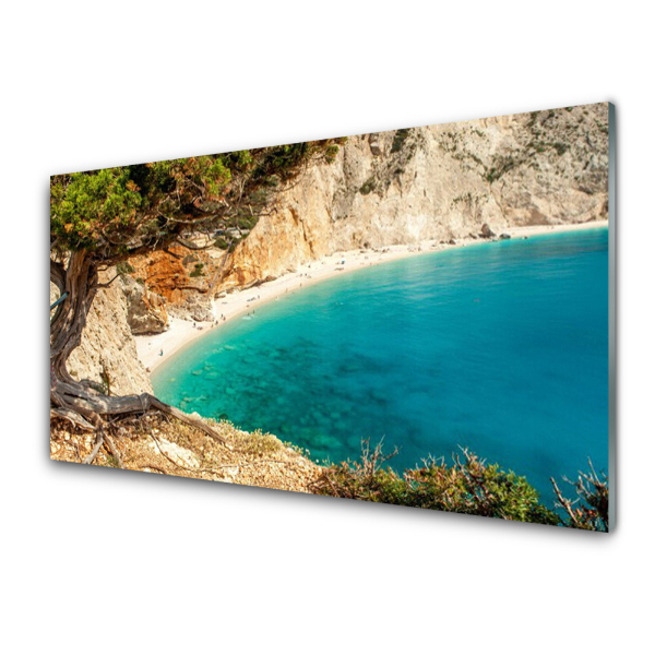 Üvegkép Nyomtatás Laguna tengerparti dombok