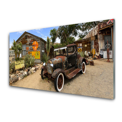Modern Üvegkép Régi autó