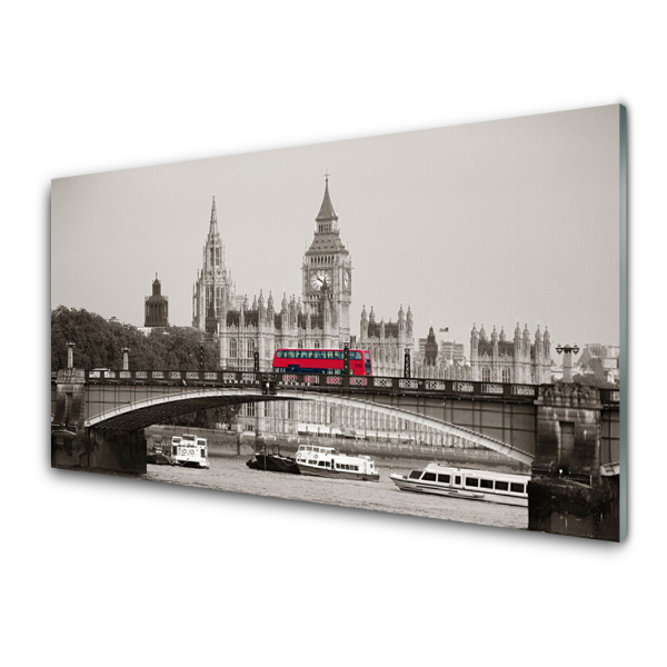 Üvegkép London Bridge Red busz