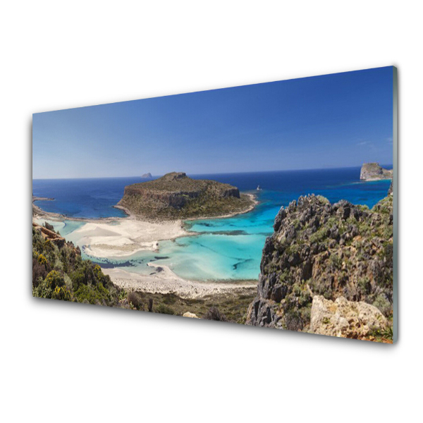Üvegkép Falra Fehér strand a tengerben