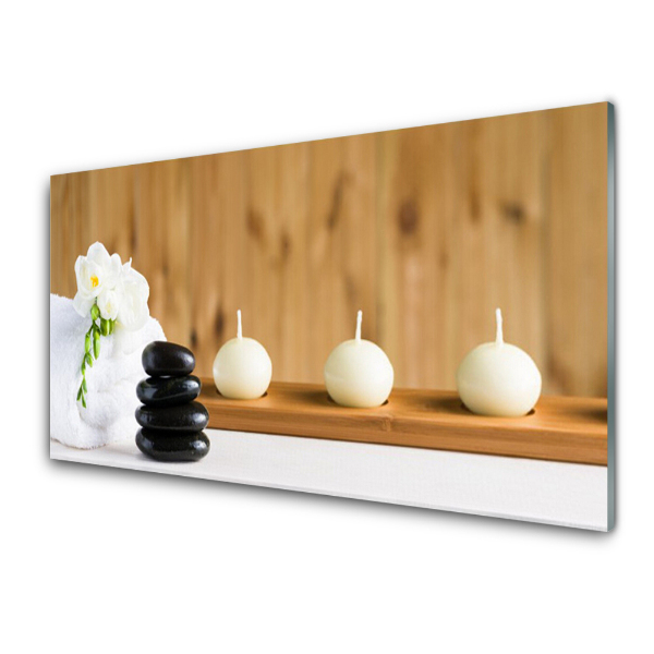 Üvegkép Nyomtatás Candles Spa szoba