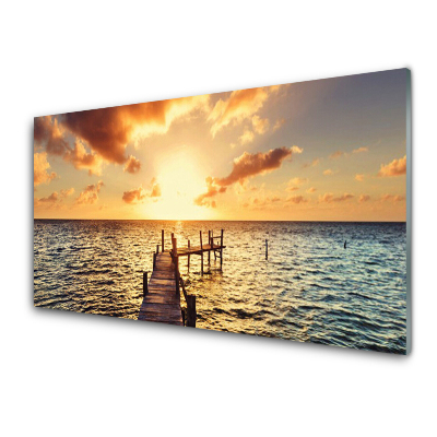 Üvegfotó Híd a Nyugati-tenger mélyén