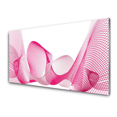 Üvegkép Rózsaszín és fehér absztrakció