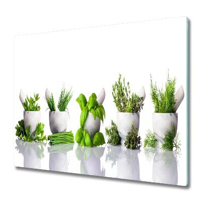 Tűzhelyvédő Gyógynövények fehér cserépben