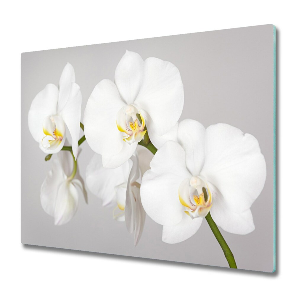 Tűzhelyvédő Orchidea szürke alapon