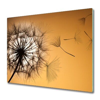 Üveg Vágódeszka Pitypang narancssárga alapon