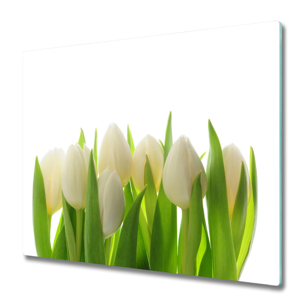 Tűzhely Fedőlap Fehér tulipánok