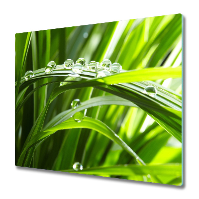 Üveg Vágódeszka Harmat a füvön