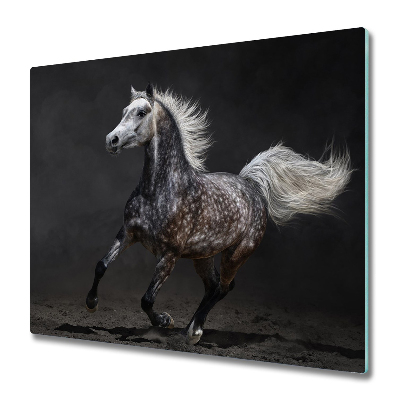 Tűzhely Védő Szürke ló fehér sörénnyel