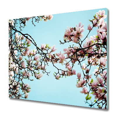 Üveg Vágódeszka Magnólia virágok