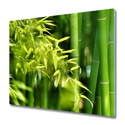 Edzett Üveg Vágódeszka Bambusz levelek