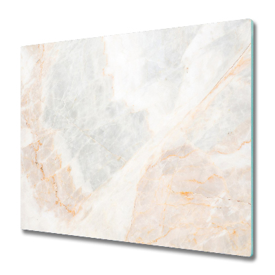 Tűzhelyvédő Üveglap Bézs márvány