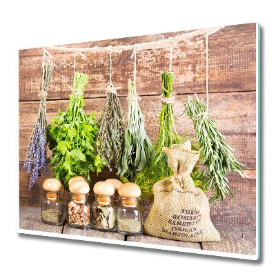 Főzőlap Védő Üveglap Gyógynövények fűszerekkel