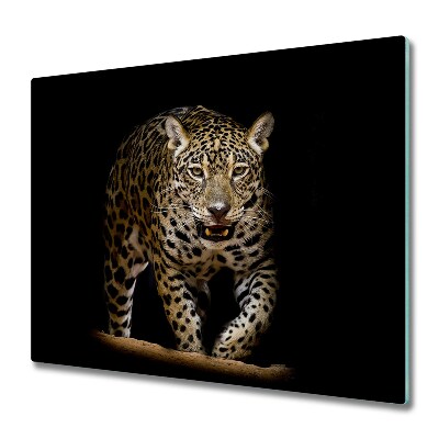 Főzőlap Védő Üveglap Jaguár fekete alapon