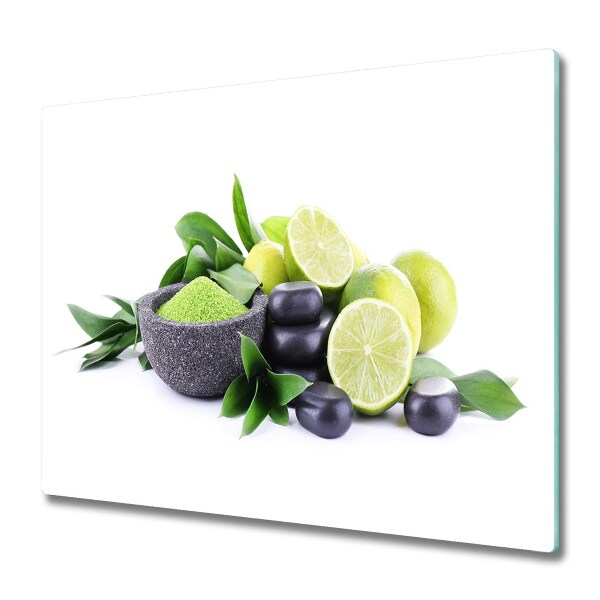 Tűzhelyvédő Lime és egy tál