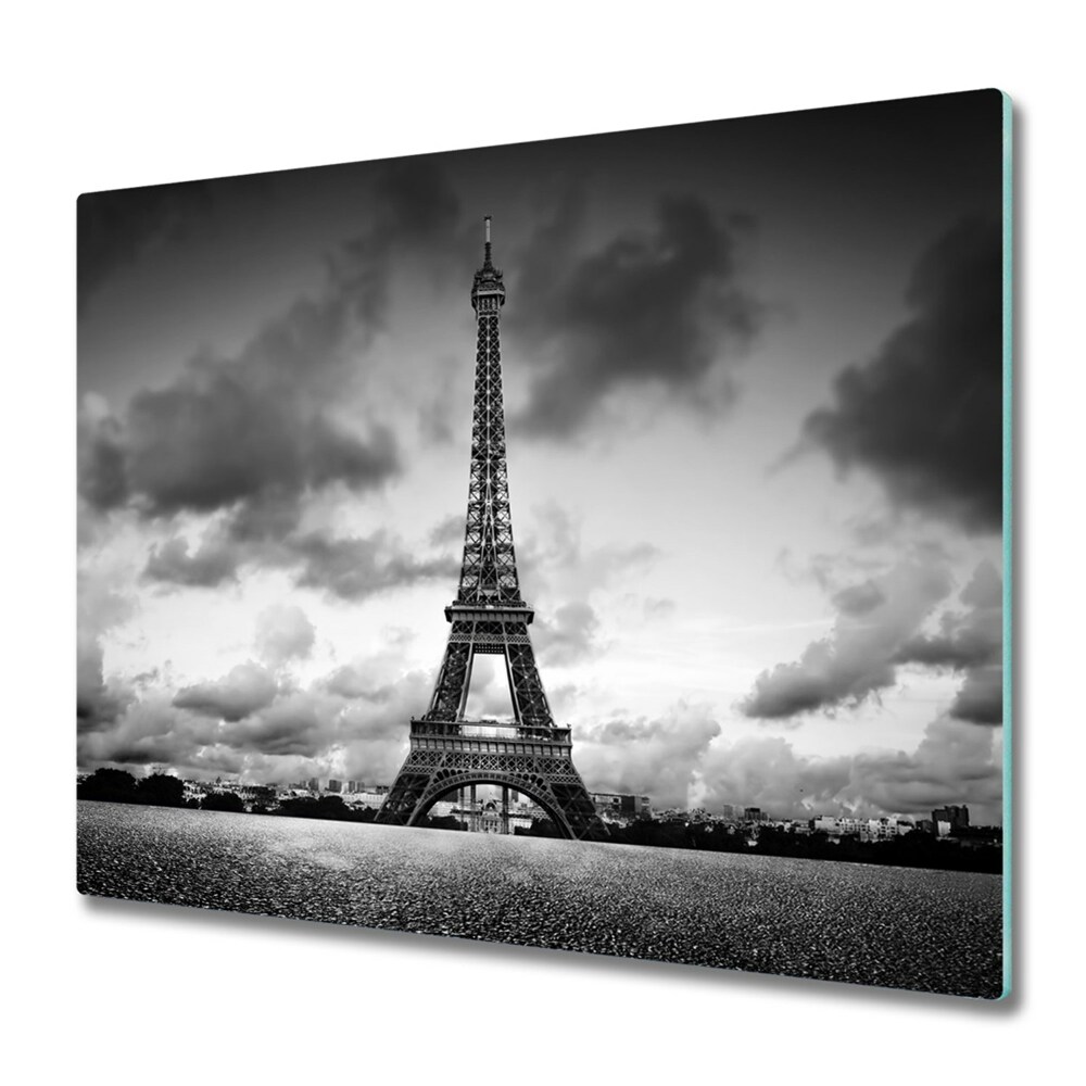Üveg Vágódeszka Fekete-fehér Eiffel-torony