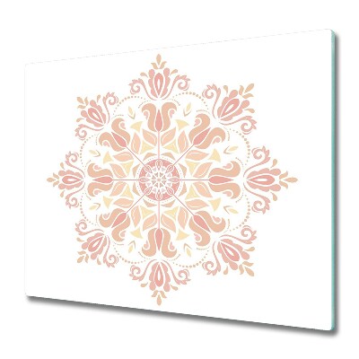 Tűzhelyvédő Üveglap Narancssárga mandala