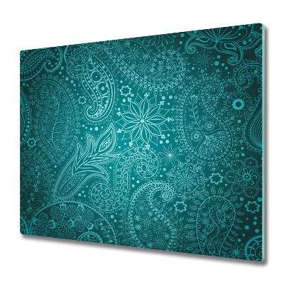 Tűzhely Fedőlap Kék díszek