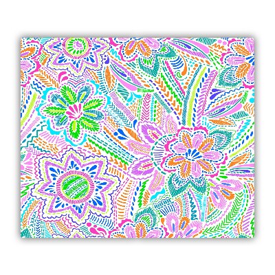 Tűzhely Fedőlap Virágos neon mintás