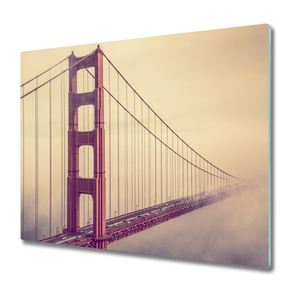 Főzőlap Védő Üveglap San Francisco híd a ködben