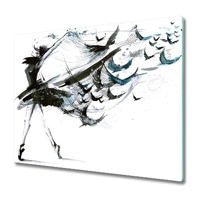 Üveg Vágódeszka Absztrakt balerina