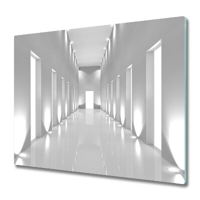 Üveg Tűzhelyvédő Fehér folyosó