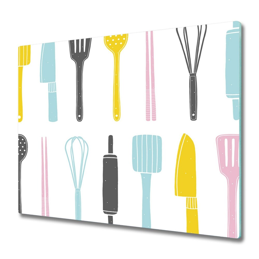 Üveg Tűzhelyvédő Szimbolikus konyhai eszközök