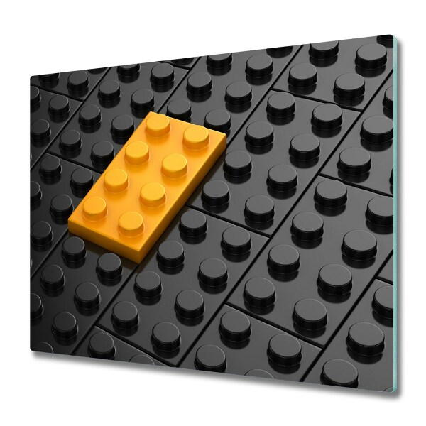 Tűzhelyvédő Üveglap Sárga lego tégla