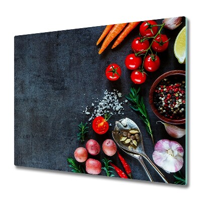 Üveg Vágódeszka Hozzávalók a konyhában