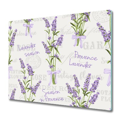 Üveg Vágódeszka Provence-i levendula