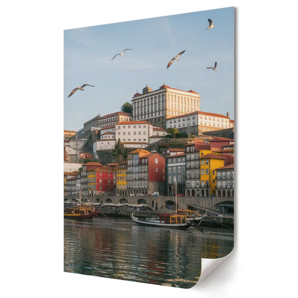 Plakát: Portugál báj, Porto színes sorházai
