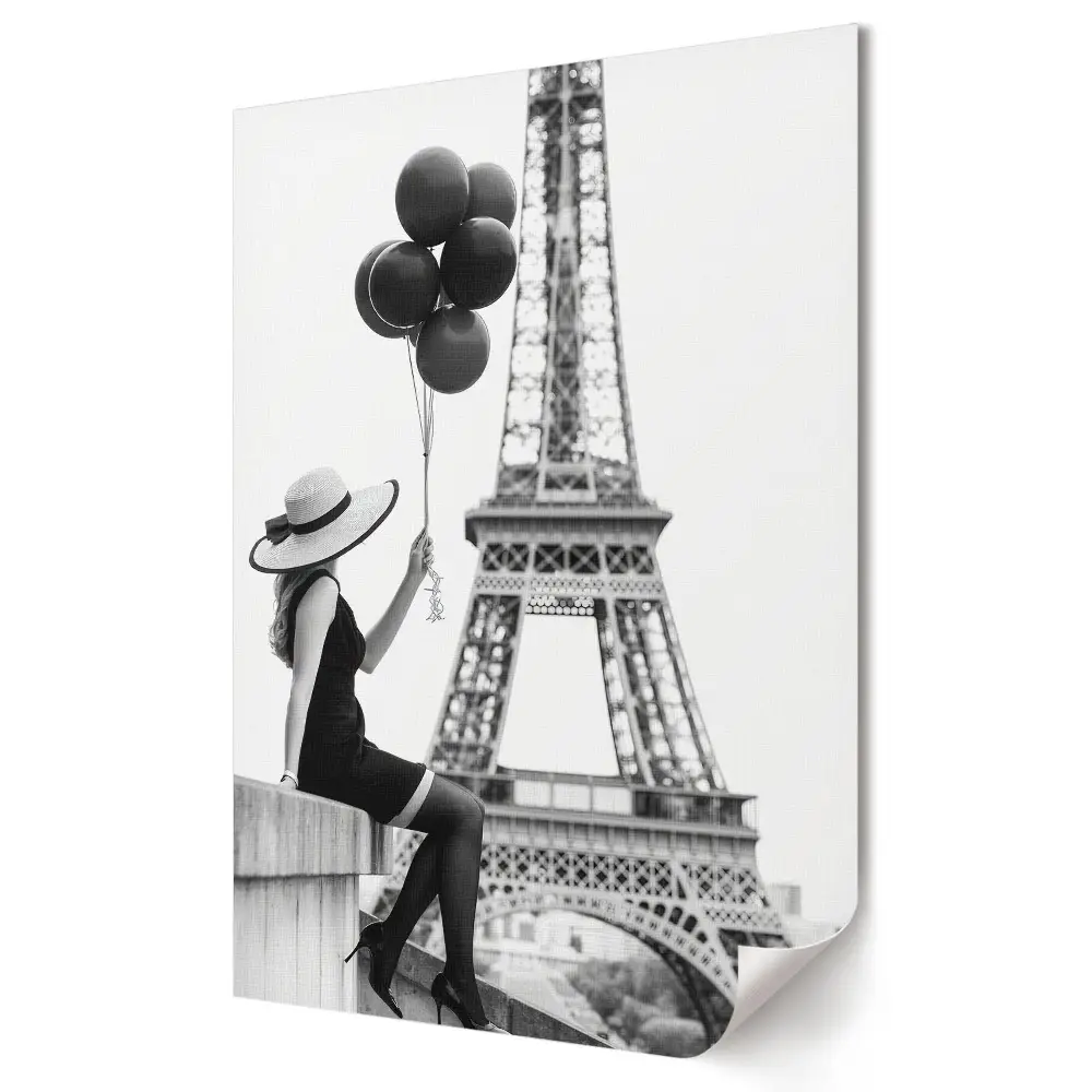 Eiffel-torony fekete-fehér elegancia poszter