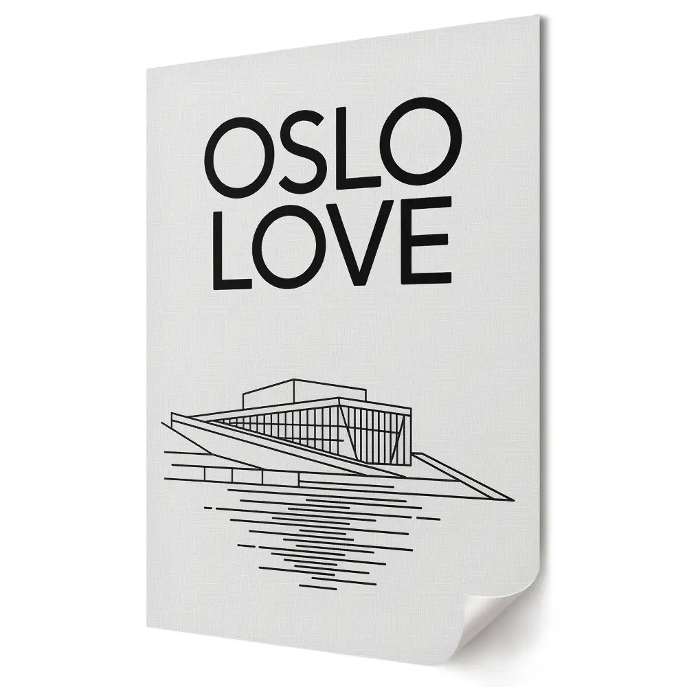 Oslo Szerelem a modern építészetben poszter nyomtatás