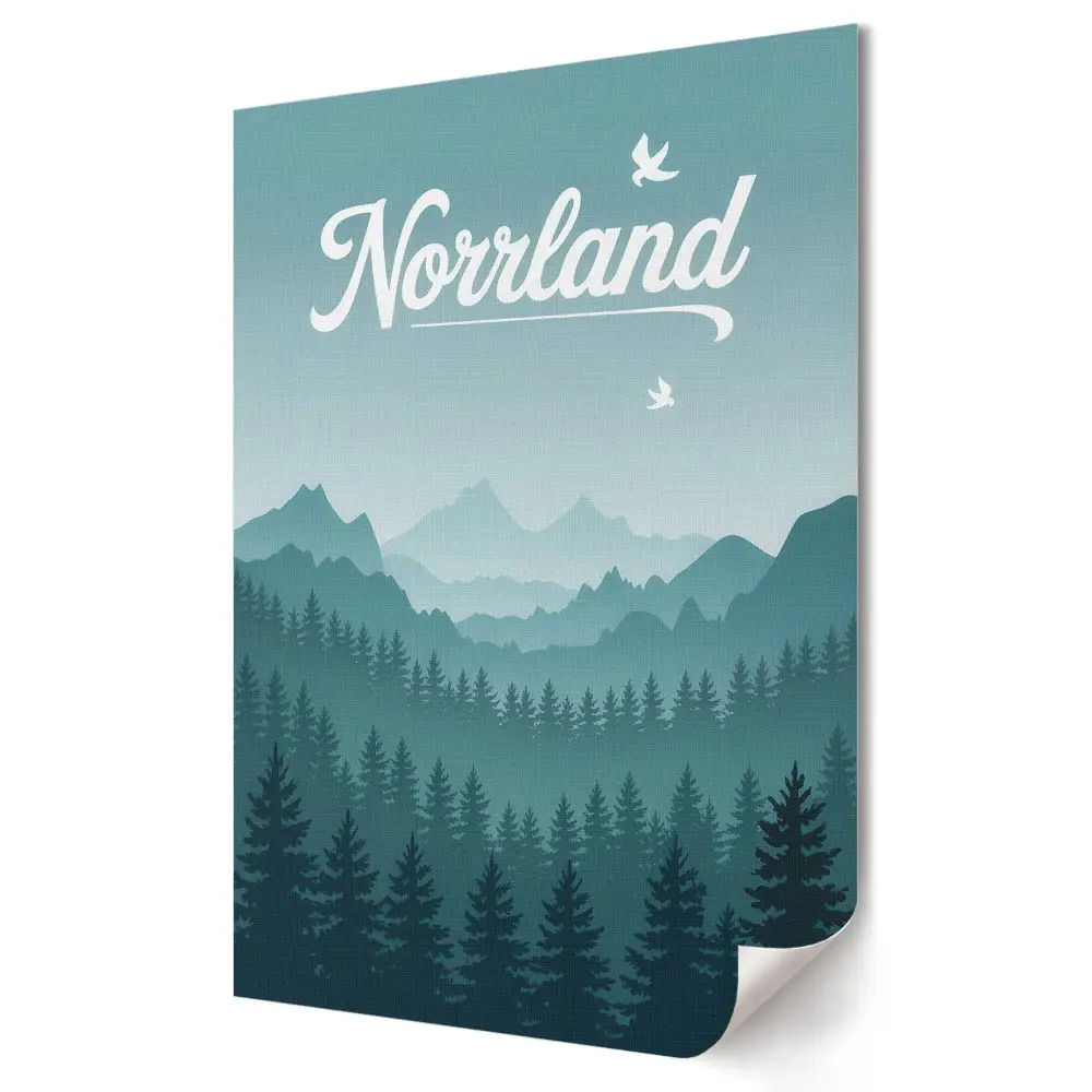 Norrland hegyvidéki tájainak varázsa poszter