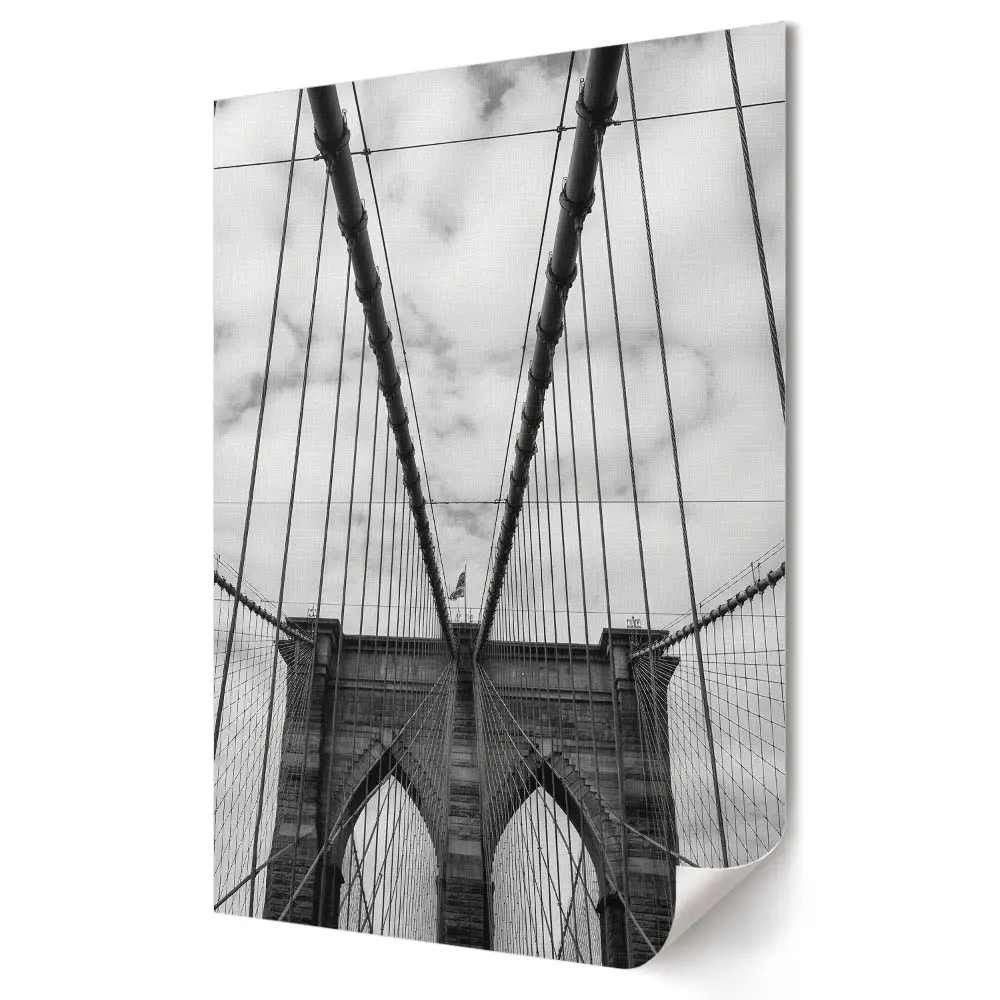 Brooklyn híd monokróm perspektívájú faliposzter
