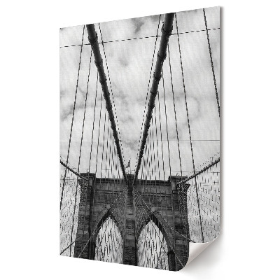 Brooklyn híd monokróm perspektívájú faliposzter