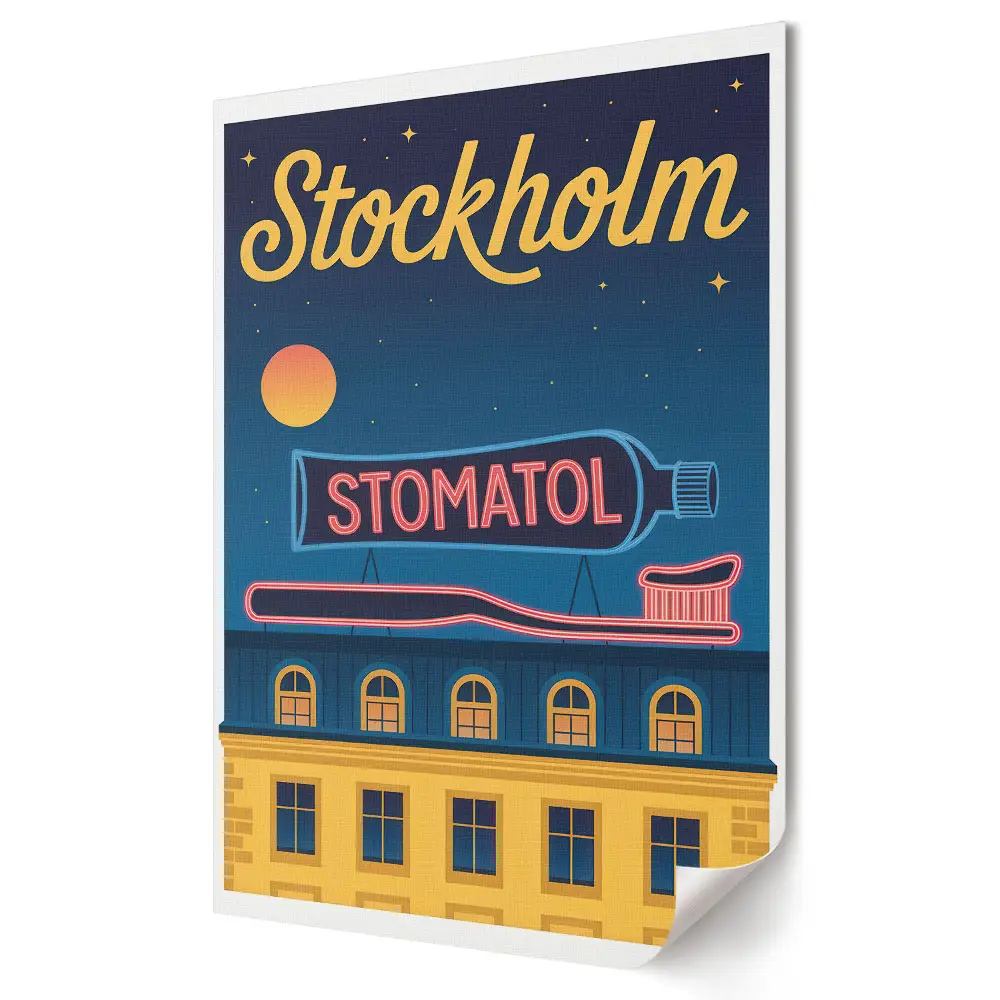 Stockholm belvárosa fogászati poszter