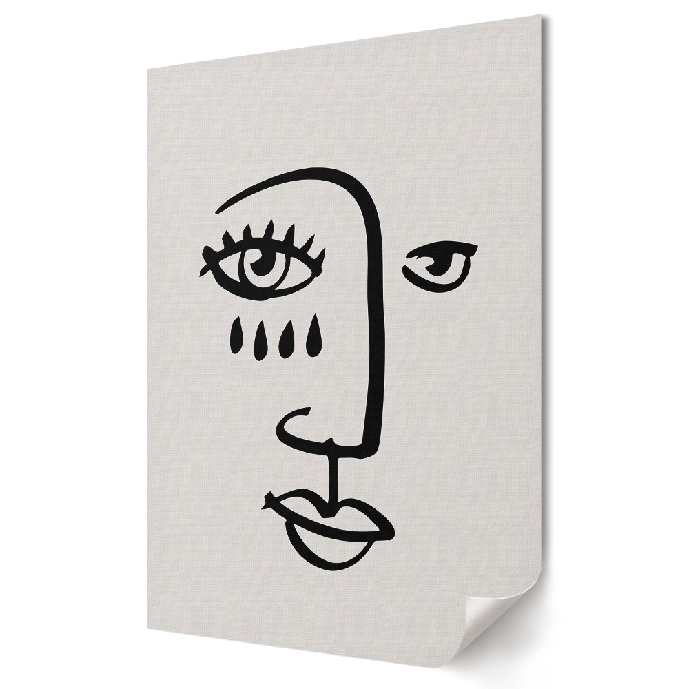Plakát nyomtatás Minimalista portré érzelmekkel