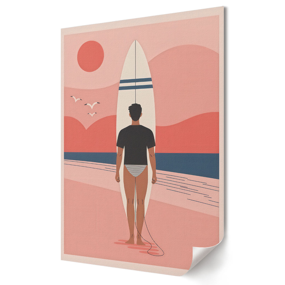 Plakát poszter Szörfözési álmok a Sunset Beachen