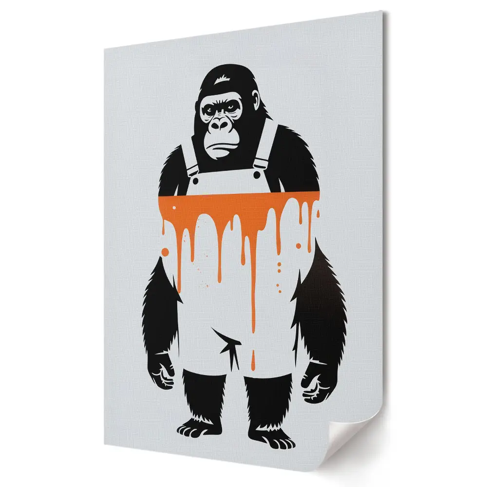 Gorilla batikolt öltönyben fali poszter