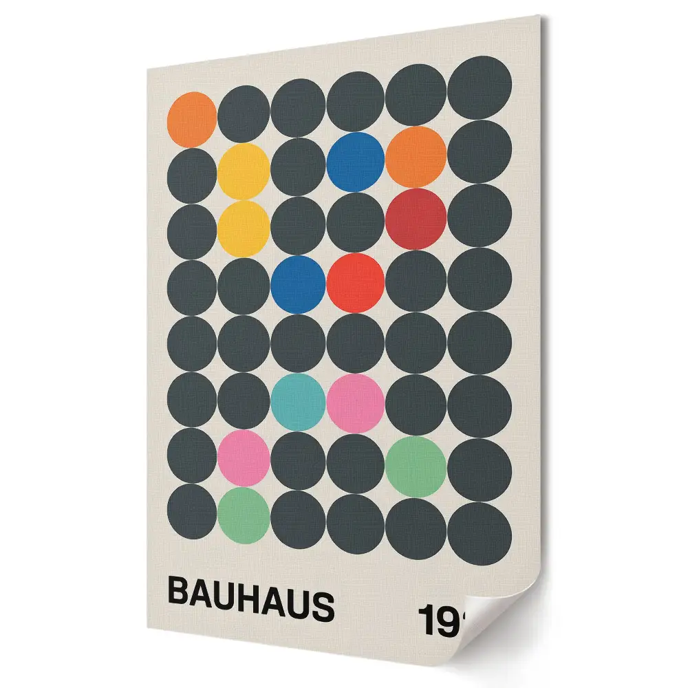 Bauhaus stílusú plakát nyomtatás Színek és formák harmóniája