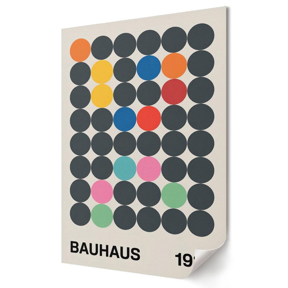 Plakát nyomtatás Bauhaus: Színek és formák harmóniája